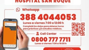 El Hospital San Roque inici&oacute; con la modalidad de turnos por WhatsApp