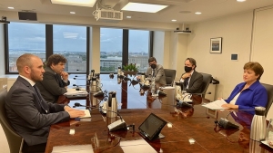 Guzm&aacute;n se reuni&oacute; con Kristalina Georgieva y con David Lipton