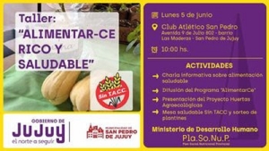 Taller "AlimentarCe Rico y Saludable" en San Pedro