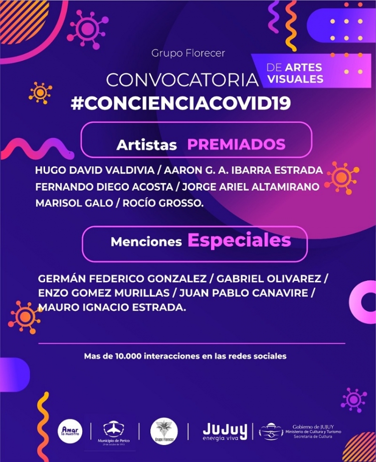 Artistas premiados del #concienciacovid19