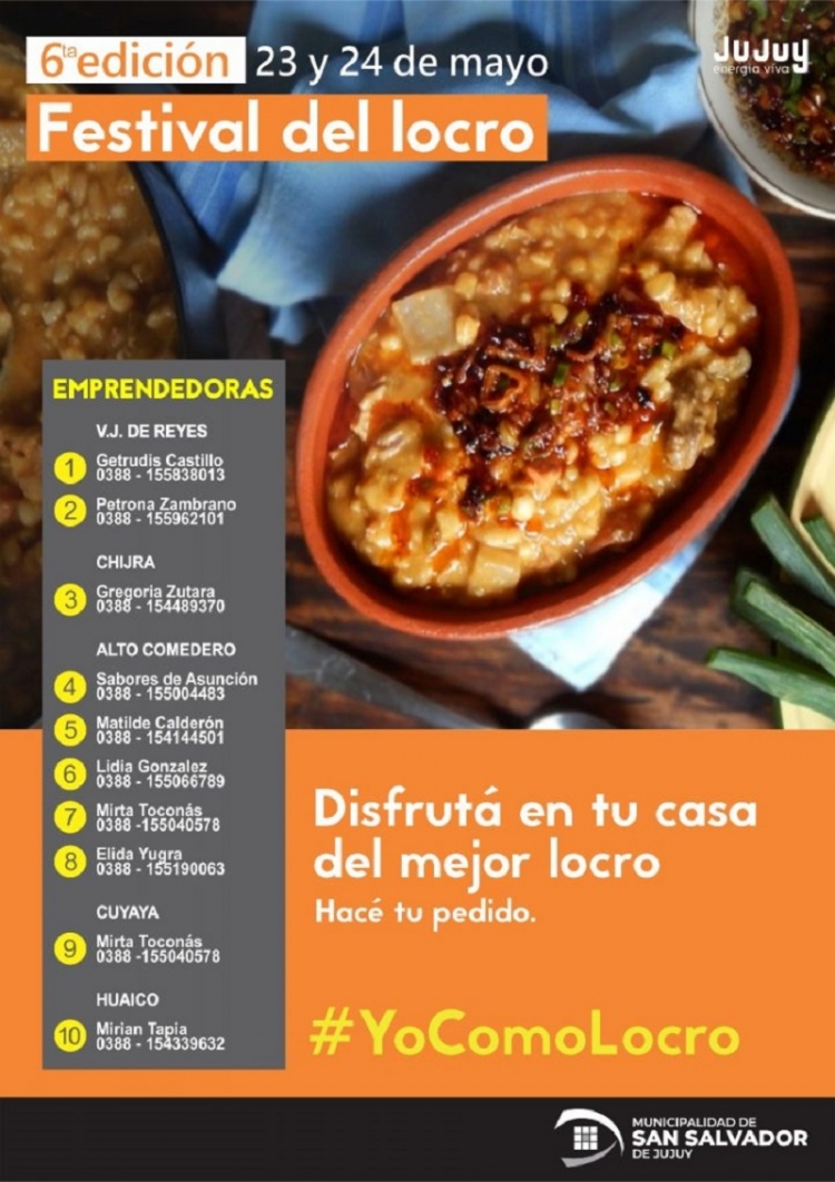 &rdquo;VI Festival del Locro&rdquo; ahora con modalidad &ldquo;delivery&rdquo;