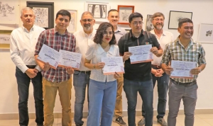 El intendente Jorge premi&oacute; a los ganadores del 7&deg; Sal&oacute;n de Dibujo y Grabado en Peque&ntilde;o Formato