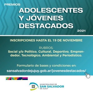 Premios &ldquo;adolescentes y j&oacute;venes destacados&rdquo;