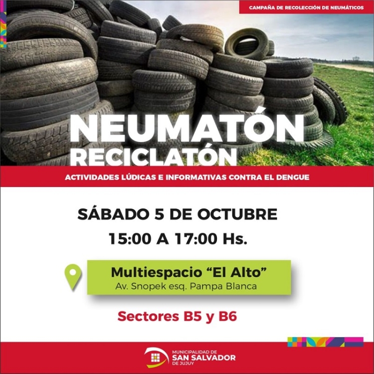 S&aacute;bado 5: Neumat&oacute;n y Reciclat&oacute;n en Alto Comedero