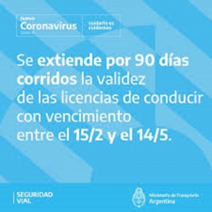 Prorrogan vencimientos de licencias de conducir