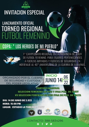 Torneo Regional Femenino para las fuerzas de seguridad &ldquo;copa heroes de mi pueblo&rdquo;