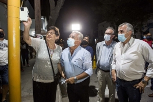 El gobernador Morales junto al intendente Bravo inauguraron alumbrado p&uacute;blico y pavimento en San Pedro