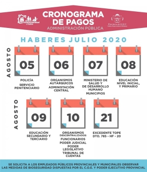 El mi&eacute;rcoles 5 comienza el pago a estatales