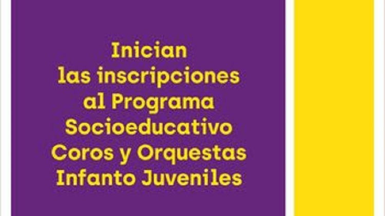 Inicio de inscripciones al programa Coros y Orquestas Infanto Juveniles