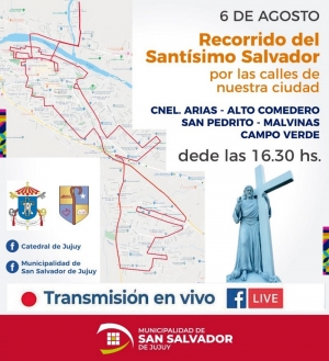 Se modific&oacute; el recorrido del Sant&iacute;simo Salvador