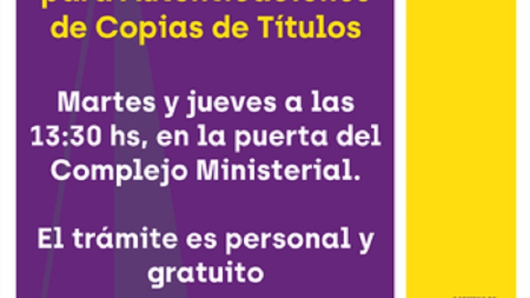 Habilitan horario extraordinario para autenticaciones de copias de t&iacute;tulos