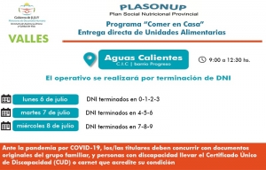 Desde el lunes 6 de julio entregar&aacute;n unidades alimentarias en Aguas Calientes