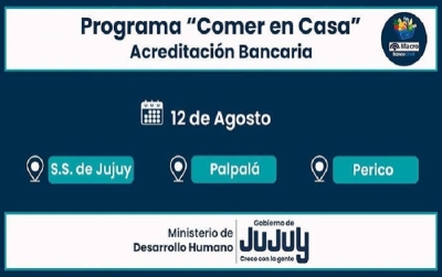 Desarrollo Humano acredit&oacute; los fondos del programa "Comer en Casa"