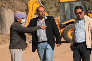 El intendente Rivarola supervisa las obras en b&deg; 18 de noviembre