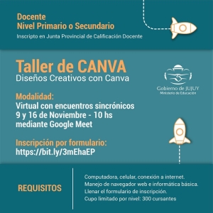 Brindar&aacute;n Taller de Canva para la comunidad docente