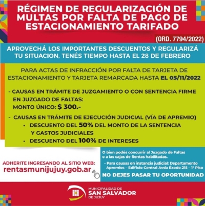 Hasta el 28 de febrero contin&uacute;a la moratoria para multas por estacionamiento