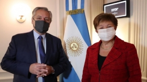 El Presidente se re&uacute;ne con Georgieva y prepara el discurso que dar&aacute; ante la ONU