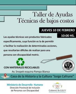 Taller de "Fabricaci&oacute;n de Ayudas T&eacute;cnicas para Personas con Discapacidad".