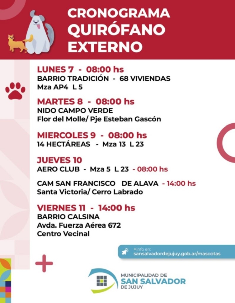 El Quir&oacute;fano Externo de Zoonosis recorrer&aacute; distintos barrios de la ciudad
