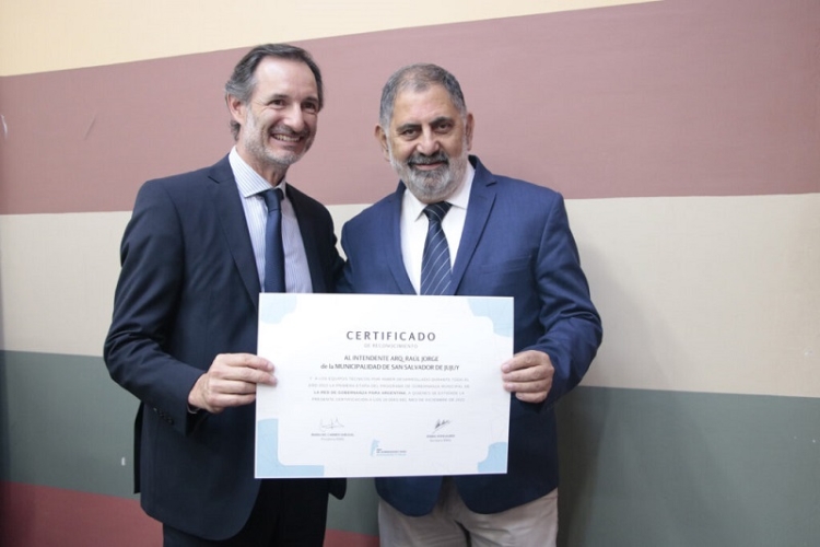 La Red de Gobernanza Argentina reconoci&oacute; al intendente &ldquo;Chuli&rdquo; Jorge