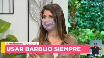 En la TV P&uacute;blica los conductores ya usan tapabocas y avanza la campa&ntilde;a #barbijoenlatv