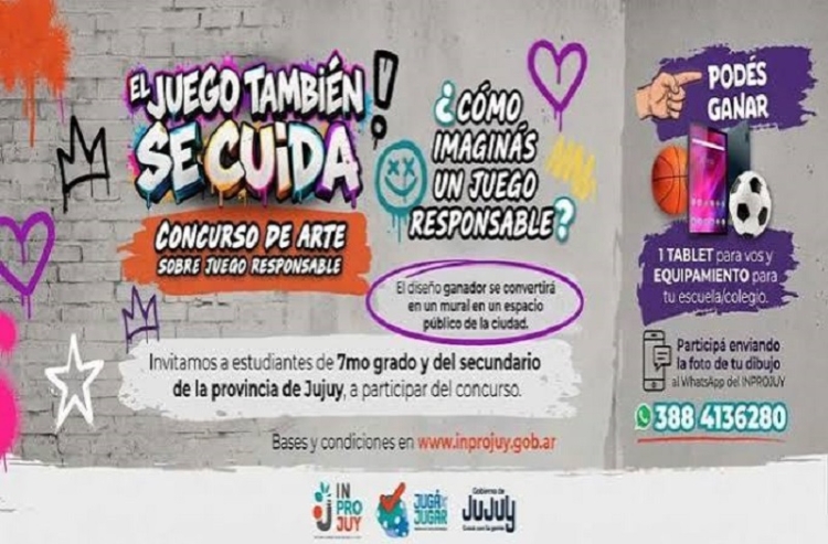 "Jujuy Pinta Juego Responsable": una idea que puede convertirse en mural