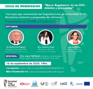 Ciclo de webinarios para Organizaciones de la Sociedad Civil