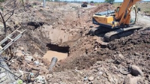 Se repar&oacute; el colector cloacal de 600 mm en zona aleda&ntilde;a al R&iacute;o Los Alisos