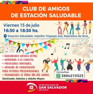 Festejos por el d&iacute;a del amigo en la estaci&oacute;n saludable