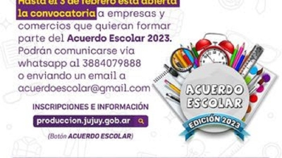 Acuerdo Escolar 2023: convocan a empresarios a sumarse