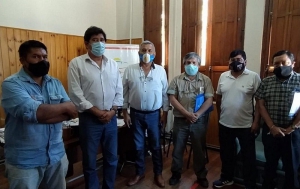 Reuni&oacute;n con la Liga Quebrade&ntilde;a de f&uacute;tbol para articular acciones en actividades regionales