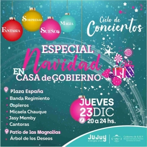 Ciclo de conciertos . Especial de Navidad en Casa de Gobierno