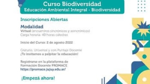 Formaci&oacute;n Docente: Iniciaron las inscripciones para el curso de Biodiversidad