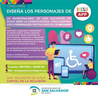La Municipalidad lanz&oacute; concurso para el dise&ntilde;o de los personajes que ser&aacute;n protagonistas de IncluApp