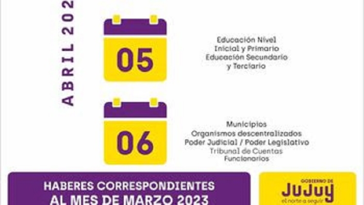 El martes 4 de marzo comienza el cronograma de pagos