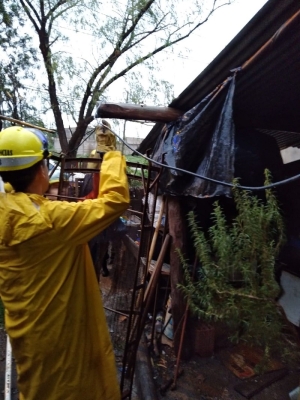 Defensa Civil monitorea las zonas afectadas por la tormenta