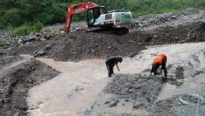 Reforzaron protecci&oacute;n de la toma de agua del r&iacute;o Los Morados