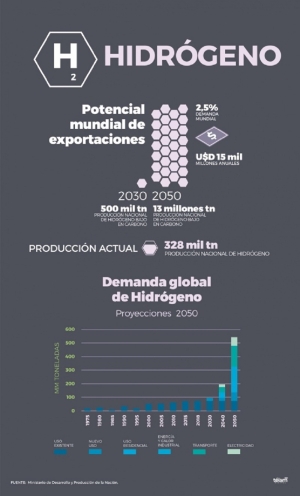 Definen un r&eacute;gimen de promoci&oacute;n para la producci&oacute;n y uso del hidr&oacute;geno bajo en carbono