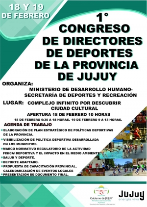 Hoy se realizar&aacute; el Primer Congreso de Directores de Deportes de Jujuy
