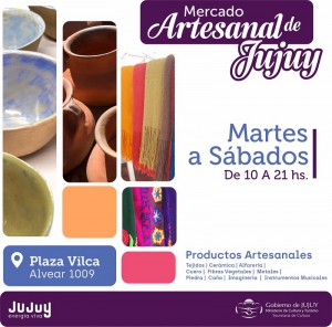 Aumentan los d&iacute;as del mercado artesanal de Jujuy