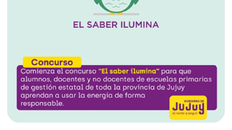 Concurso 'El saber ilumina': inscripciones, hasta el 31