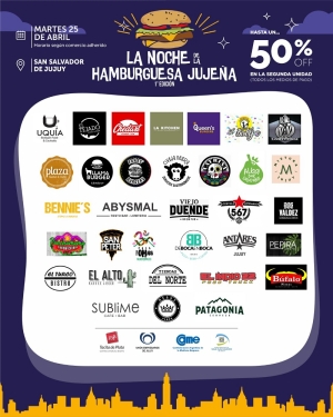 36 comercios se suman a &ldquo;La noche de la hamburguesa juje&ntilde;a - 1&deg; edici&oacute;n&rdquo;