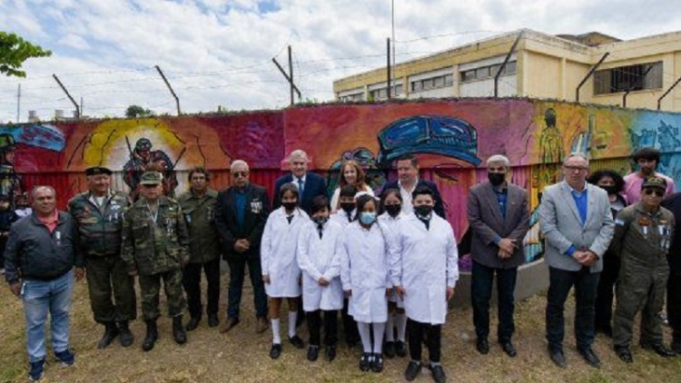 Gerardo Morales inaugur&oacute; un mural en homenaje a los 40 a&ntilde;os de Malvinas