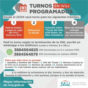 Se podr&aacute;n hacer algunos tr&aacute;mites en IVUJ, con turno programado
