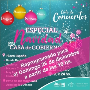 "Especial de Navidad" reprogramado para el domingo 26 de diciembre