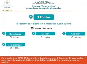Comer en Casa: Entrega de Unidades Alimentarias en La Puna