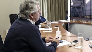 Fern&aacute;ndez y Perotti acordaron seguir con la estrategia com&uacute;n para el "salvataje"