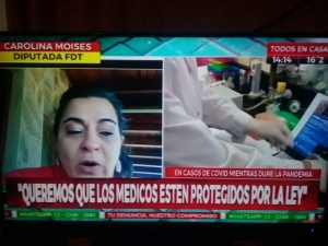 Diputada Mois&eacute;s insiste en limitar la responsabilidad penal de los m&eacute;dicos mientras dure la pandemia