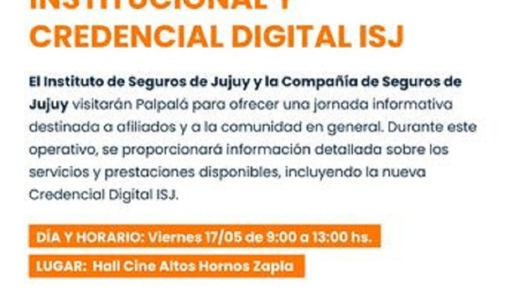 El ISJ junto a la Compa&ntilde;&iacute;a de Seguros de Jujuy llegan a Palpal&aacute;