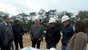 Morales visit&oacute; la obra del Centro de transferencia en Libertador